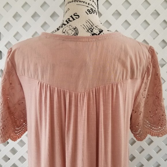 Knox Rose L Peachtree Eyelet Top NWT #7358 - Picture 8 of 11